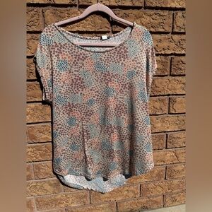 ▪️ 4/$25- Color Floral Print‎ Scoopneck Top